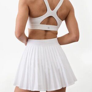 Athleta White Pleated Skort